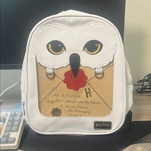 Harry Potter White Backpack with Owl Design
